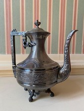 Cafetière & Théière Napoléon III métal argenté marques "GT & Co" "EP" / poinçons