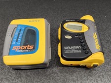 Lot of 2 Sony Sports Walkman Cassette Players WM-FS593 WM-FS191  PARTS/REPAIR