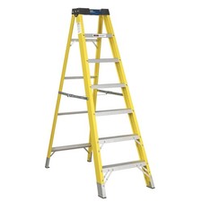 Image of Sealey Fibreglass Step Ladder 6-Tread EN 131 Ladders Work Tools FSL7