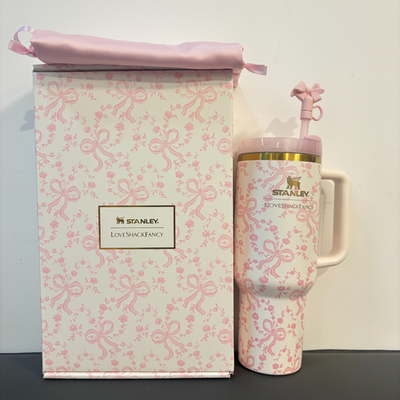 #ad The Stanley X Love Shack Fancy Holiday Quencher Cup 40 OZ Rosa Beaux Pink $48.44