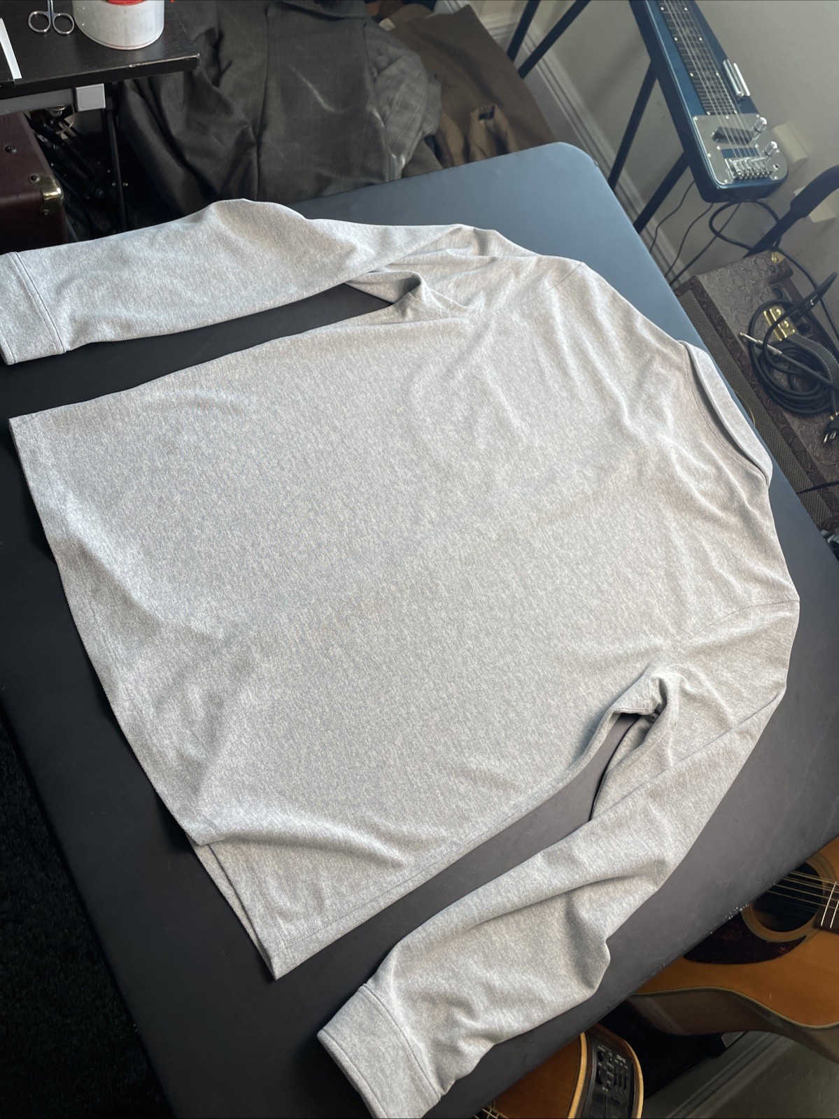 Vuori Gray Large Ace Button Down Heather Gray Per… - image 7