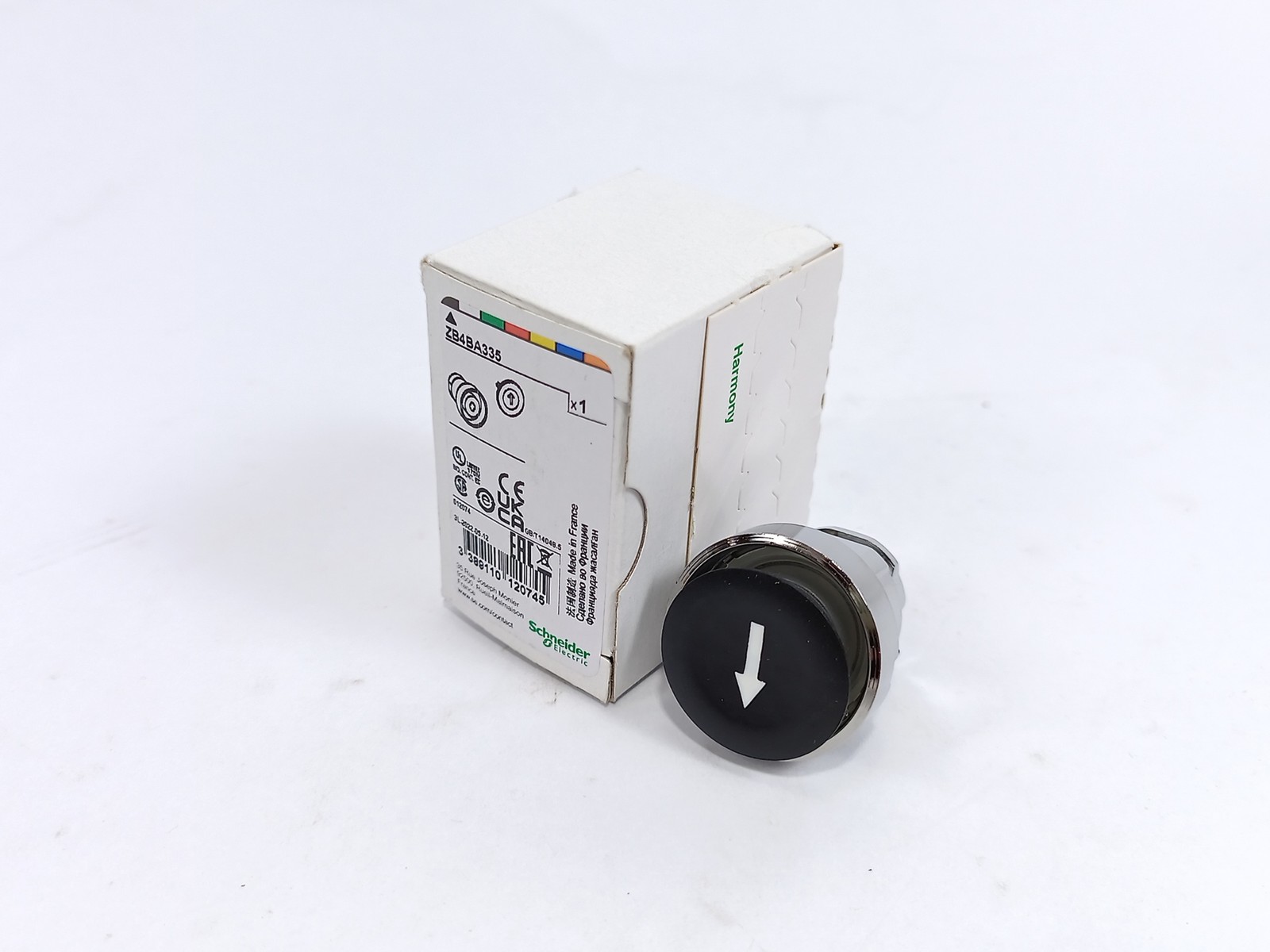 Schneider Electric ZB4BA335 Pushbutton Pressure Switch, 10 Pcs