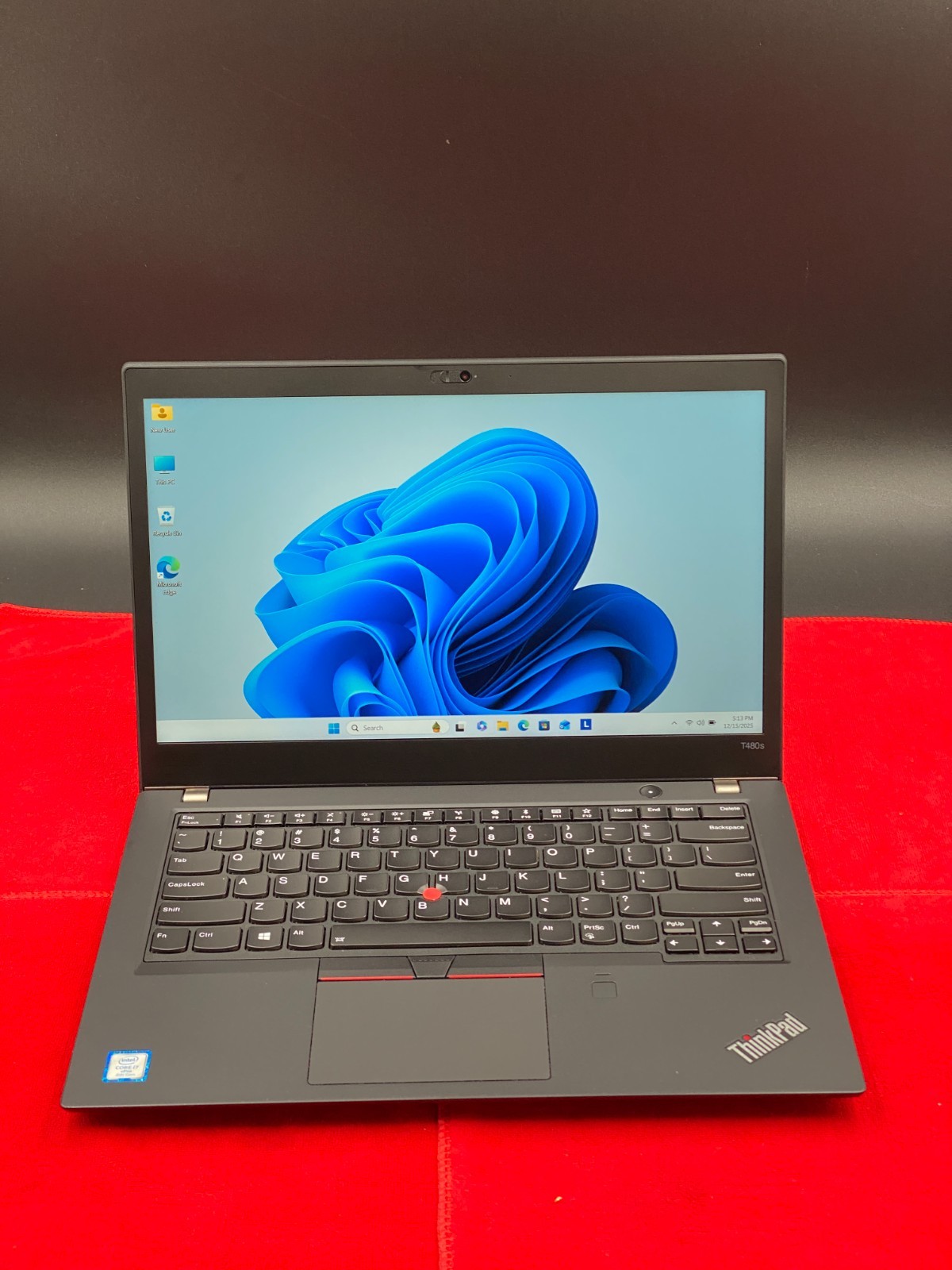 LENOVO THINKPAD T480s 14" i7-8650U 8GB RAM 256GB SSD WINDOWS 11 BATTERY 60% NOAC