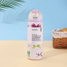Owala Freesip 32OZ Insulated Stainless Steel Water Bottle butterfly pattern