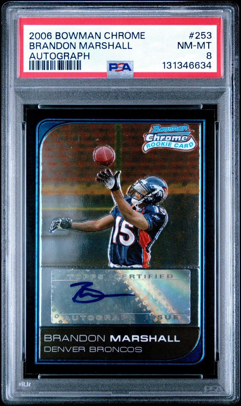 Brandon Marshall Bowman Chrome #253 Autograph