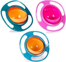 Magic Bowl 360 Degree Rotation Spill Resistant Gyro Bowl with Lid For Toddler...