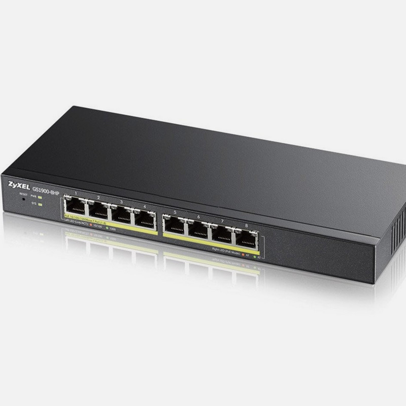 Zyxel GS1900-8HP Smart Managed Switch 8 Port Poe