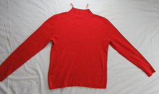 F&F - Size M - Red Ribbed Knit Long Sleeve Jumper/Top