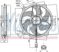 Ventola, Raffreddamento motore per PEUGEOT 307 307 SW