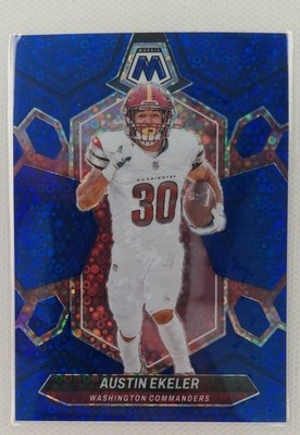 2024 Panini Mosaic - Austin Ekeler #218 No Huddle Blue Mosaic Prizm /75