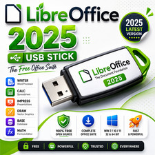 Libre Office Suite 2025 For Windows Word Processor Software USB Drive Bootable