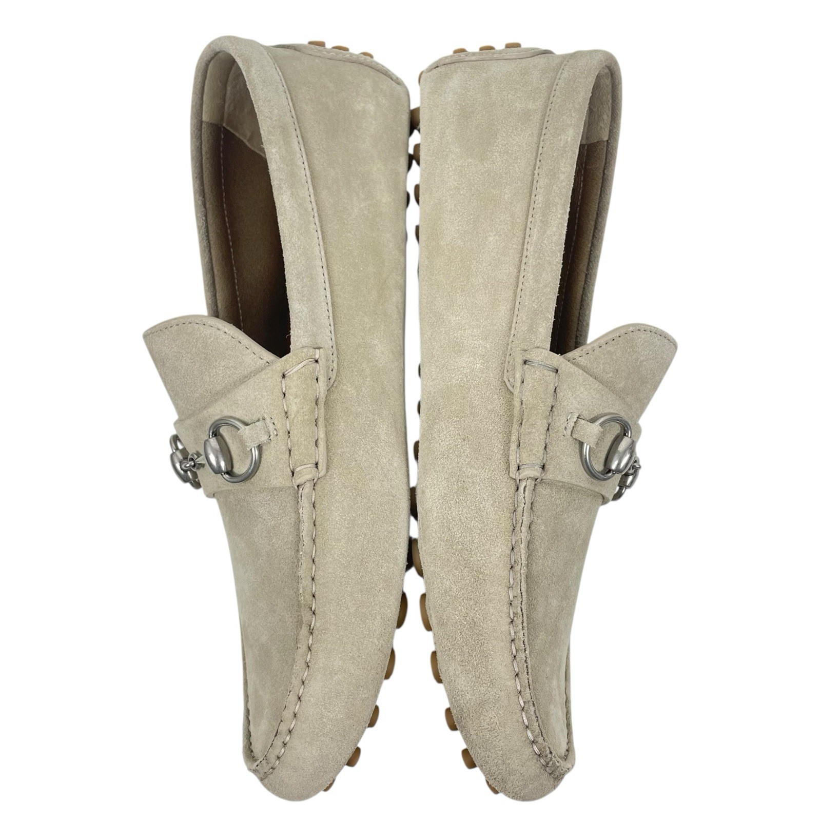Gucci Horsebit Suede Driver Loafers Moccasin Oatmeal Beige Men Size 8 US 8.5 thumbnail 7