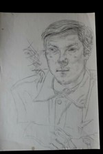 DDR Maler Professor Peuker Wolfgang Bleistift Zeichnung Original  Studien