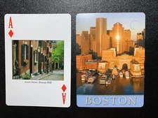 Swap Playing Card   BOSTON  Acorn Street , Beacon Hill  ACE OF DIAMONDS