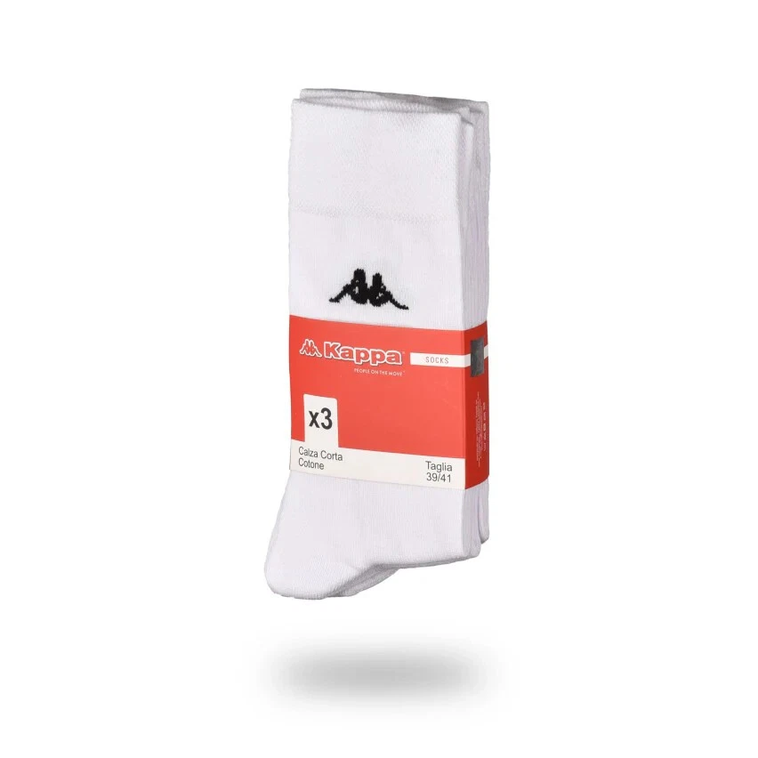 3 Paia di calzini corti da uomo donna unisex in cotone elasticizzato Kappa K546 Foto 4 de 4