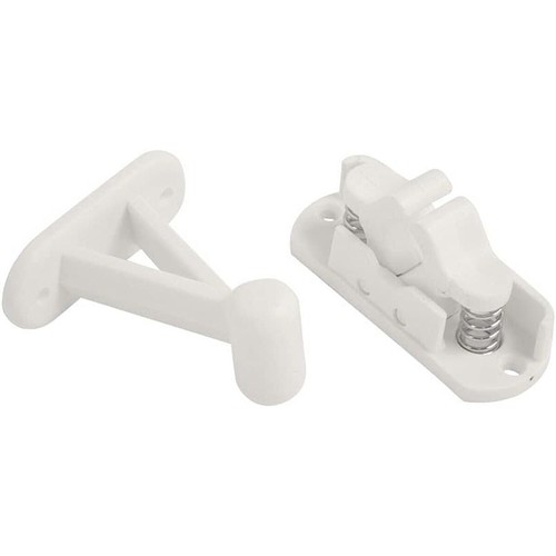 White Sprung Viva Door Retainer Catch Clip Holder Caravan Motorhome Boat Static - Picture 10 of 10