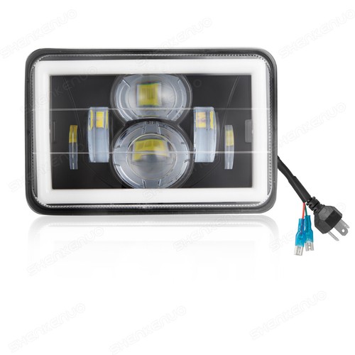 For GMC G3500 W4500 W5500 Jimmy Forward 4x6inch LED Headlights Hi/Lo Beam DRL 4X - Foto 13 di 15