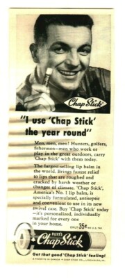 1958 Fleet's Chap Stick Advertisement Lynchburg, Virginia