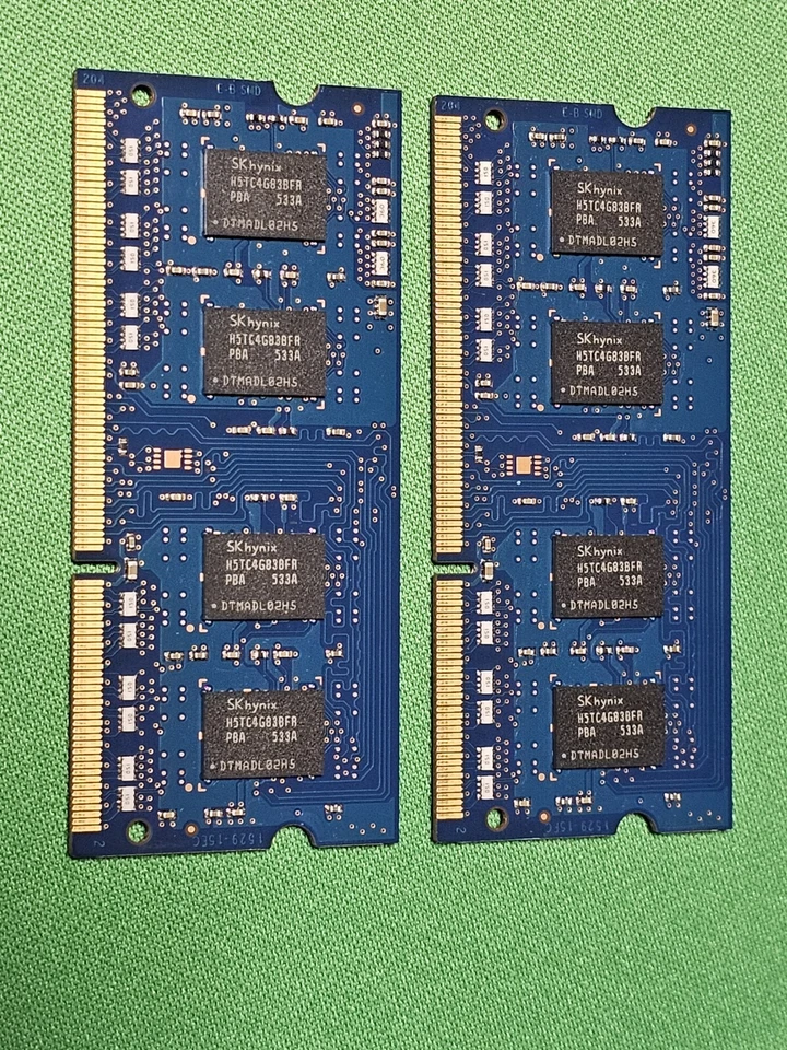 SK Hynix 8GB (4GBx2) DDR3 RAM 1Rx8 Memory SoDimm Working Pull - Image 2 of 2
