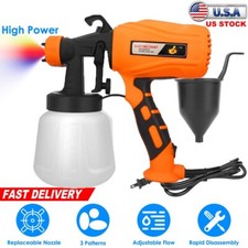 High Pressure Cordless Paint Sprayer Electric Airless HVLP Spray Gun w/2 Nozzles