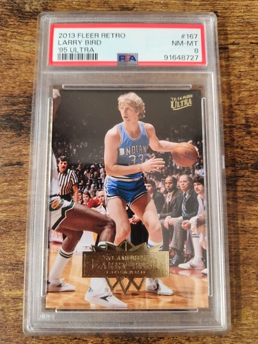 2013 Fleer Retro Larry Bird '95 Ultra PSA 8 NM-Mint #167 Indiana State Celtics
