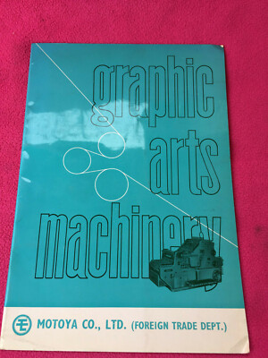 catalog TYPE FACE grafic arts MOTOYA japan TOKYO printing machinery PRINT SHOP