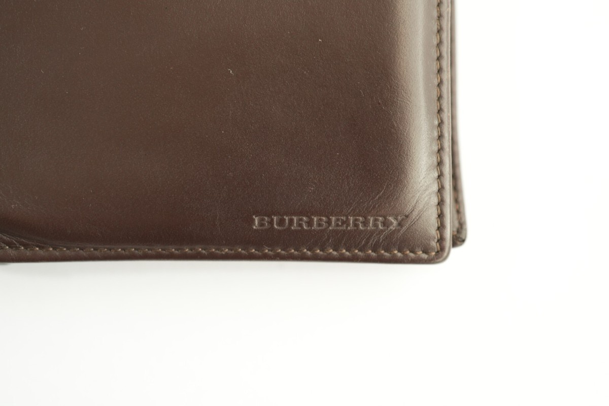 ナル　BURBERRY 財布 Burberry Leather Wallet bifold Brown Authentic from JAPAN | eBay