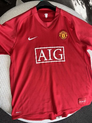 XL Manchester United 07/08 Ronaldo Shirt With Gold premier league