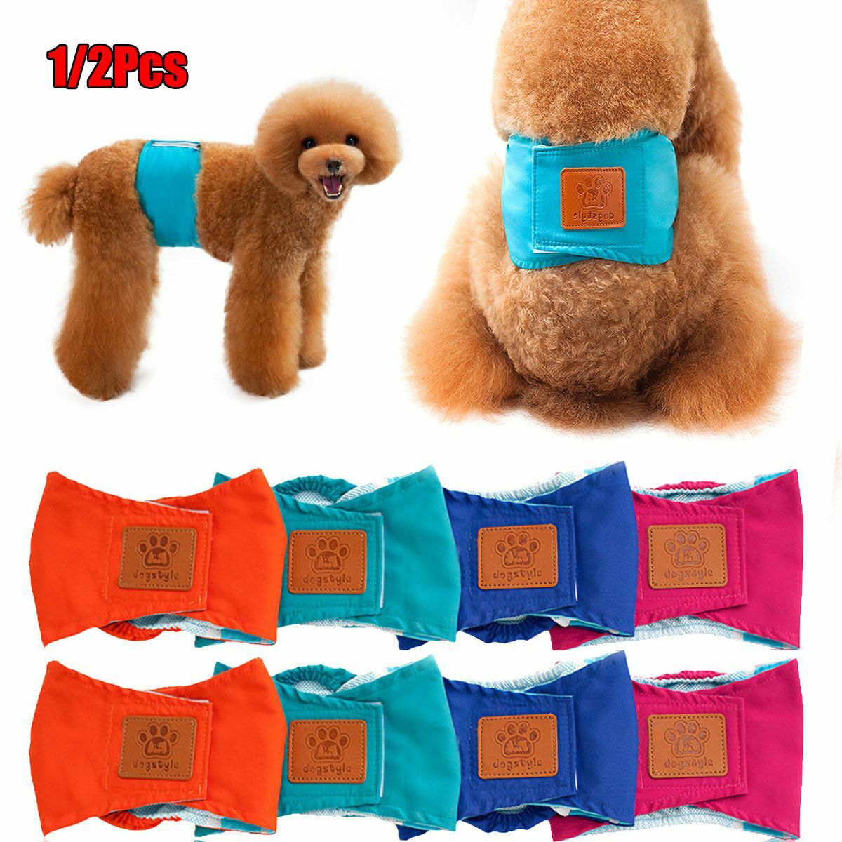 Dog Diapers Pet Male Puppy Belly Wrap Elastic Band Washable Waterproof  Outer USA