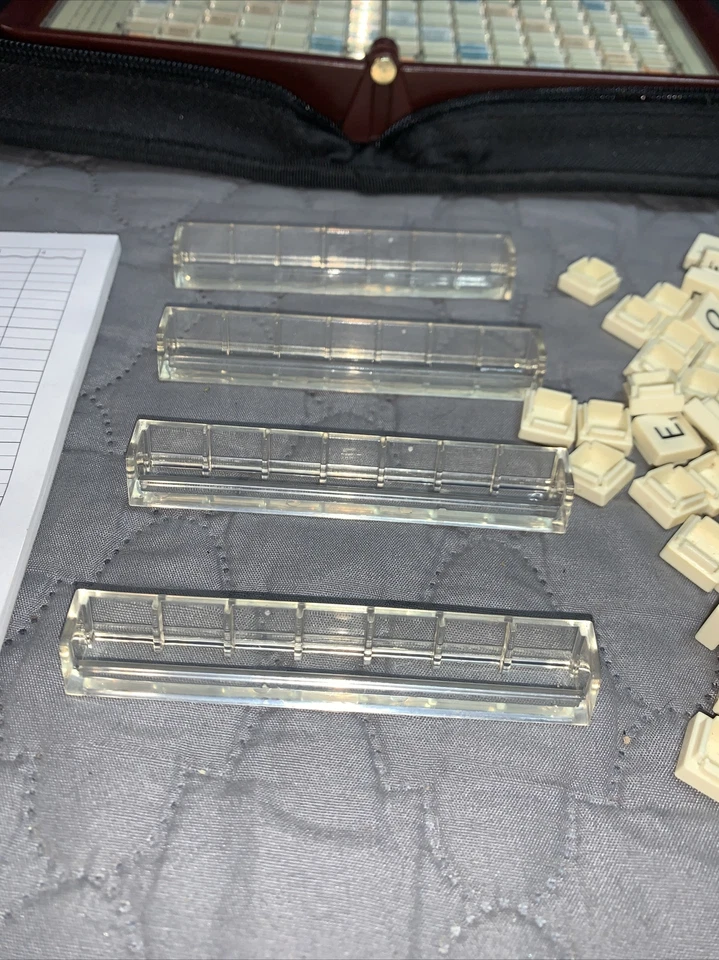 Scrabble Hasbro Travel Folio Edition Crossword Game Zipper Case Complete Car - Image 4 of 4