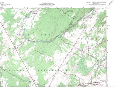 North Wilna Quadrangle New York 1949 USGS Topo Map 7.5 Minute Topographic
