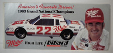Vintage 1983 National Champions Bobby Allison Bumper Sticker NASCAR 80s Miller