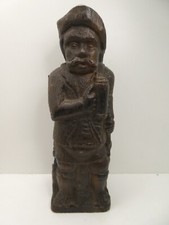 VINTAGE BLACK FOREST CARVED WOODEN MAN WITH STEIN MUG BOTTLE CASE HOLDER