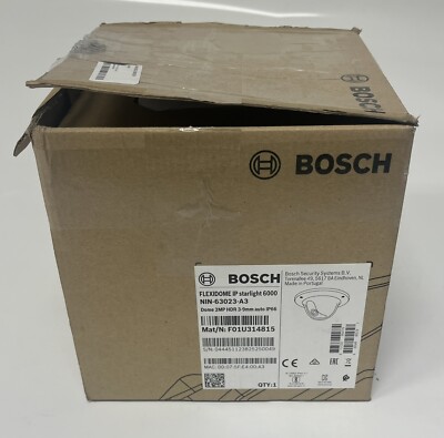 Bosch NIN-63023-A3 Flexidome Starlight 6000 VR 2MP IP PoE CCTV Dome Camera