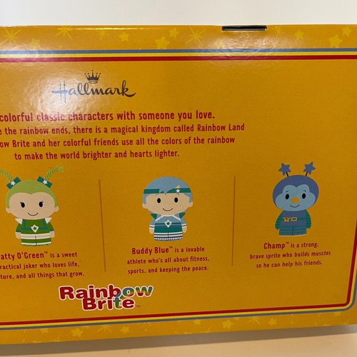 New Rainbow Brite Itty Bittys Hallmark Collector Set Patty O'Green Buddy Blue - Picture 11 of 11