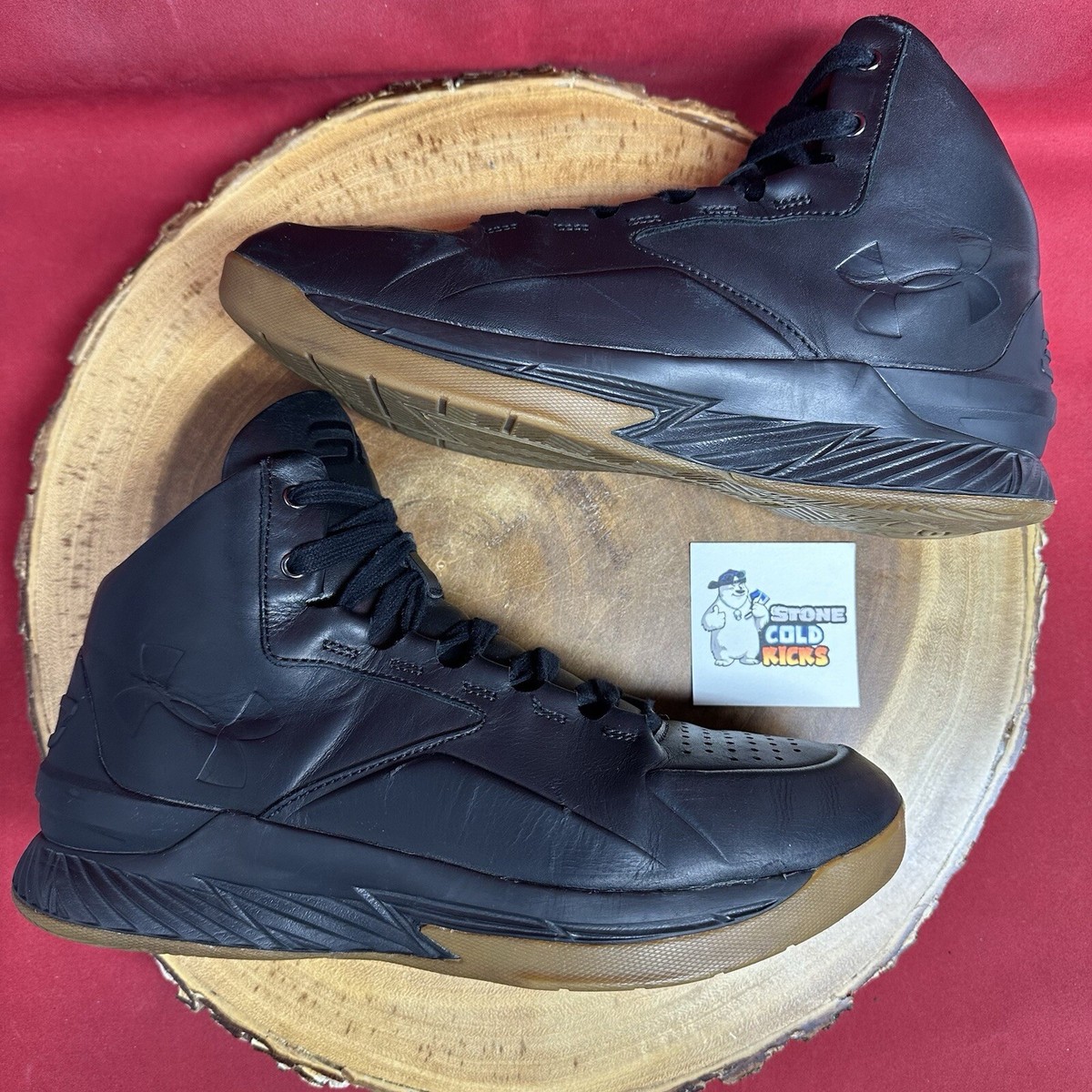 Size 10 - Under Armour Curry 1 Lux Mid Black Gum for sale online