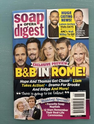 SOAP OPERA DIGEST 6/26/23 DON DIAMONT MELISSA CLAIRE EGAN NEW