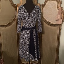 AGB.  Size 6.  USA.  Jersey Dress w Wrap Skirt.  Sash.  3/4 Sleeves.  B83.