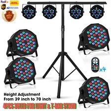 1-10Pcs 36LED RGB Par Light DMX Remote DJ Party Show Stage Lights W/Tripod Stand