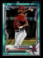 2021 Bowman #BDC-133 Trent Deveaux 101/199 Chrome Aqua Lava Refractor Angels