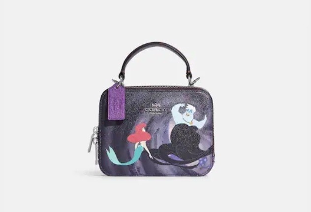 GENUINE Disney X Coach Box Crossbody With Ursula Motif Villains
