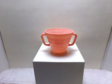 Vintage Hazel Atlas Platonite Moderntone Pastel Pink Sugar Bowl