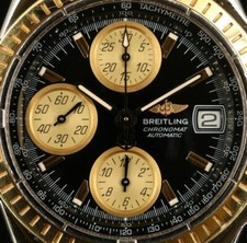 Breitling Chronomat GT 18k Gold And Stainless Men's Watch With Cleaning Cloth 3