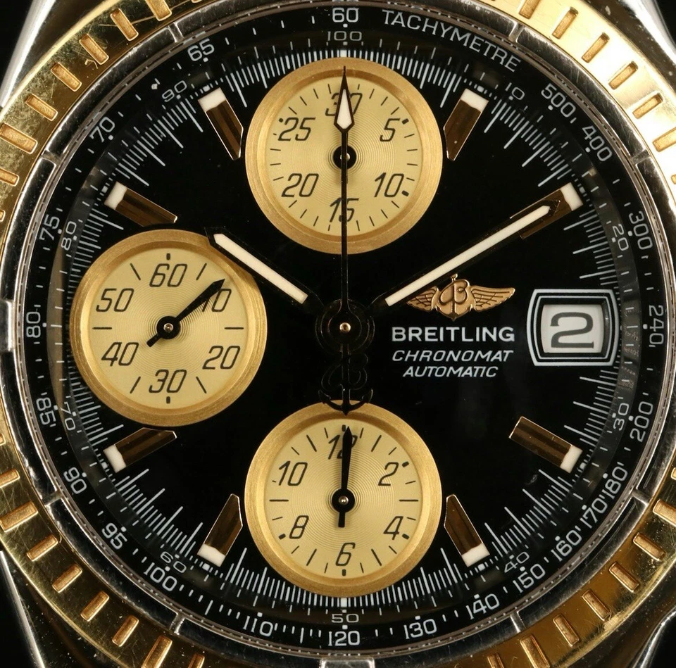 Reloj Breitling Chronomat GT 18k oro e acero inoxidable para hombre con paño de limpieza Foto 3 de 4