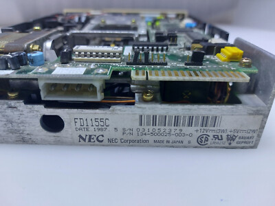 NEC FD1155C 5.25 1.2MB Floppy Drive Vintage Japan 1987 year