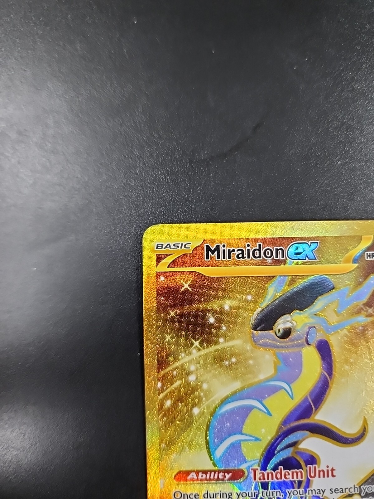 Gold Miraidon ex leaked from Scarlet/Violet set : r/PokemonTCG