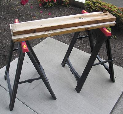 Saw Horse Set Woodworking Building Remodeling DIY Carpentry Garage Shop 2-Piece 