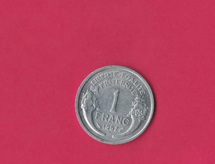 FRANCE FRENCH KM885a.1 1957 unc-uncirculated mint OLD VINTAGE