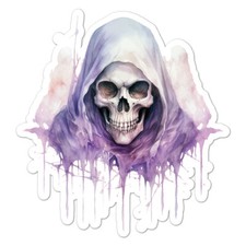 Grim Reaper Skull Vinyl Decal Sticker Indoor Outdoor 3 Sizes 11136