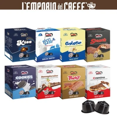 40 Capsule Bevande Cuore Nero Compatibili Dolce Gusto: Mars, Oreo, Twix, Bueno..